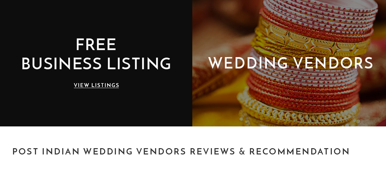 Wedding Vendor Banner